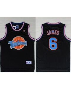Space Jam Tune Squad #6 James Black Stitched Basketball Jersey
