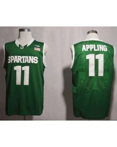 Spartans #11 Keith Appling Green Basketball Stitched NCAA Jersey
