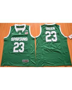 Spartans #23 Draymond Green Green Authentic Basketball Stitched NCAA Jersey