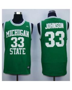 Spartans #33 Magic Johnson Green Stitched Hardwood Legends Basketball NCAA Jersey