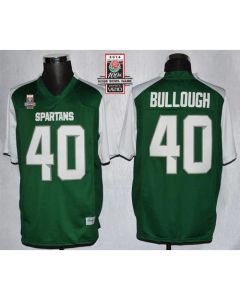 Spartans #40 Max Bullough Green/White 2014 Rose Bowl Patch Stitched NCAA Jersey