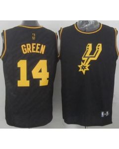 Spurs #14 Danny Green Black Precious Metals Fashion Stitched NBA Jersey