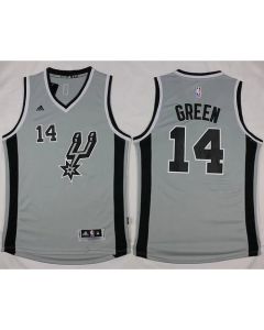 Spurs #14 Danny Green Grey Alternate Stitched NBA Jersey