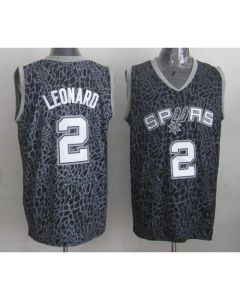 Spurs #2 Kawhi Leonard Black Crazy Light Stitched NBA Jersey