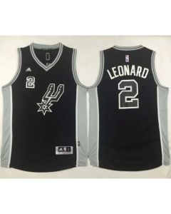 Spurs #2 Kawhi Leonard Black New Road Stitched NBA Jersey