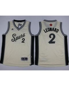 Spurs #2 Kawhi Leonard Cream 2015-2016 Christmas Day Youth Stitched NBA Jersey