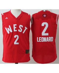 Spurs #2 Kawhi Leonard Red 2016 All Star Stitched NBA Jersey