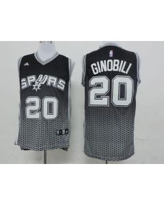 Spurs #20 Manu Ginobili Black Resonate Fashion Swingman Stitched NBA Jersey