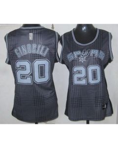 Spurs #20 Manu Ginobili Black Women's Rhythm Fashion Stitched NBA Jersey