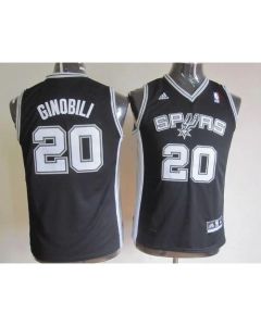Spurs #20 Manu Ginobili Black Youth Stitched NBA Jersey