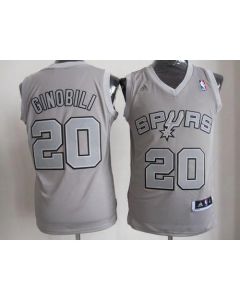 Spurs #20 Manu Ginobili Grey Big Color Fashion Stitched NBA Jersey