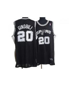 Spurs #20 Manu Ginobili Stitched Black NBA Jersey