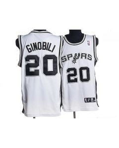 Spurs #20 Manu Ginobili Stitched White NBA Jersey