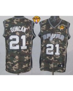 Spurs #21 Tim Duncan Camo Stealth Collection Finals Patch Stitched NBA Jersey