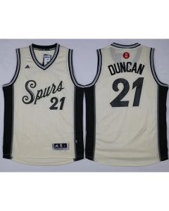 Spurs #21 Tim Duncan Cream 2015-2016 Christmas Day Stitched NBA Jersey