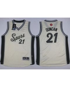 Spurs #21 Tim Duncan Cream 2015-2016 Christmas Day Youth Stitched NBA Jersey