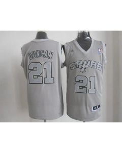 Spurs #21 Tim Duncan Grey Big Color Fashion Stitched NBA Jersey