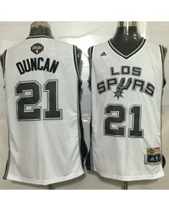 Spurs #21 Tim Duncan White Latin Nights Stitched NBA Jersey