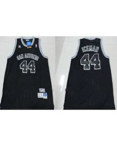Spurs #44 George Gervin Black "Iceman" Nickname Stitched NBA Jersey