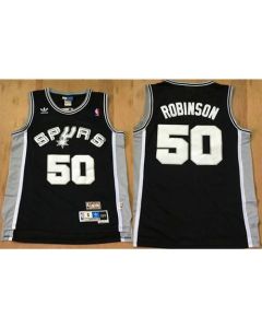 Spurs #50 David Robinson Black Throwback Stitched NBA Jersey