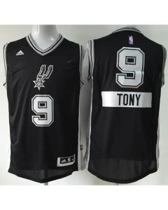 Spurs #9 Tony Parker Black 2014-15 Christmas Day Stitched NBA Jersey