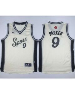 Spurs #9 Tony Parker Cream 2015-2016 Christmas Day Youth Stitched NBA Jersey