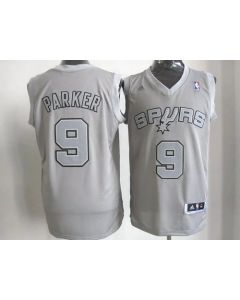 Spurs #9 Tony Parker Grey Big Color Fashion Stitched NBA Jersey