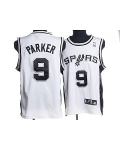 Spurs #9 Tony Parker Stitched White NBA Jersey