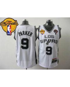 Spurs #9 Tony Parker White Latin Nights Finals Patch Stitched NBA Jersey
