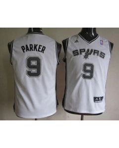 Spurs #9 Tony Parker White Youth Stitched NBA Jersey