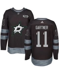 Stars #11 Mike Gartner Black 1917-2017 100th Anniversary Stitched NHL Jersey