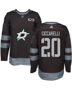 Stars #20 Dino Ciccarelli Black 1917-2017 100th Anniversary Stitched NHL Jersey