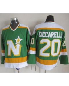 Stars #20 Dino Ciccarelli Stitched Green CCM Throwback NHL Jersey