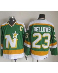 Stars #23 Brian Bellows Stitched Green CCM Throwback NHL Jersey