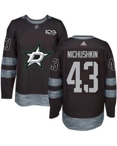 Stars #43 Valeri Nichushkin Black 1917-2017 100th Anniversary Stitched NHL Jersey