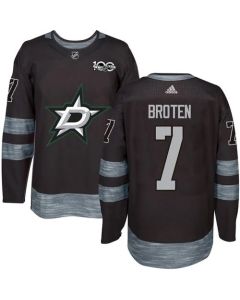 Stars #7 Neal Broten Black 1917-2017 100th Anniversary Stitched NHL Jersey