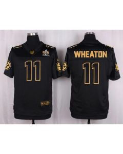 Steelers #11 Markus Wheaton Black Men's Stitched NFL Elite Pro Line Gold Collection Jersey