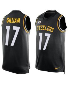 Steelers #17 Joe Gilliam Black Team Color Men's Stitched NFL Limited Tank Top Jersey