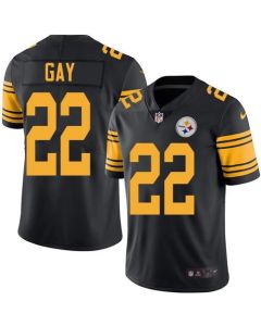 Steelers #22 William Gay Black Men's Stitched NFL Limited Rush Jersey