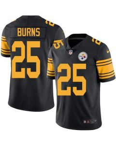 Steelers #25 Artie Burns Black Men's Stitched NFL Limited Rush Jersey