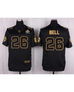 Steelers #26 Le'Veon Bell Black Men's Stitched NFL Elite Pro Line Gold Collection Jersey