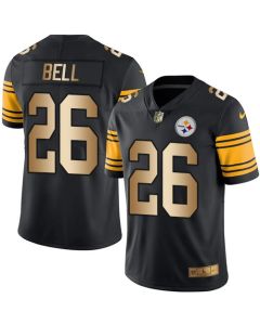 Steelers #26 Le'Veon Bell Black Men's Stitched NFL Limited Gold Rush Jersey