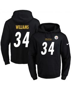 Steelers #34 DeAngelo Williams Black Name & Number Pullover NFL Hoodie