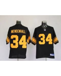 Steelers #34 Rashard Mendenhall Black With Yellow Number Stitched Youth NFL Jersey