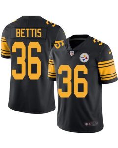 Steelers #36 Jerome Bettis Black Men's Stitched NFL Limited Rush Jersey