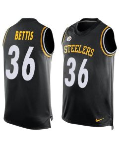 Steelers #36 Jerome Bettis Black Team Color Men's Stitched NFL Limited Tank Top Jersey
