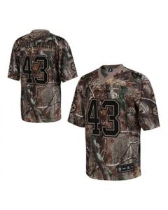 Steelers #43 Troy Polamalu Camouflage Stitched Realtree Collection Youth NFL Jersey