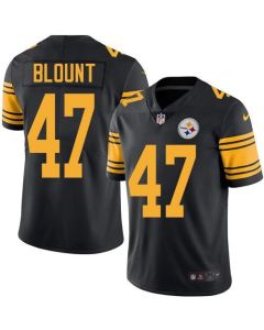 Steelers #47 Mel Blount Black Men's Stitched NFL Limited Rush Jersey