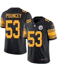 Steelers #53 Maurkice Pouncey Black Men's Stitched NFL Limited Rush Jersey
