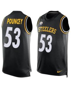 Steelers #53 Maurkice Pouncey Black Team Color Men's Stitched NFL Limited Tank Top Jersey